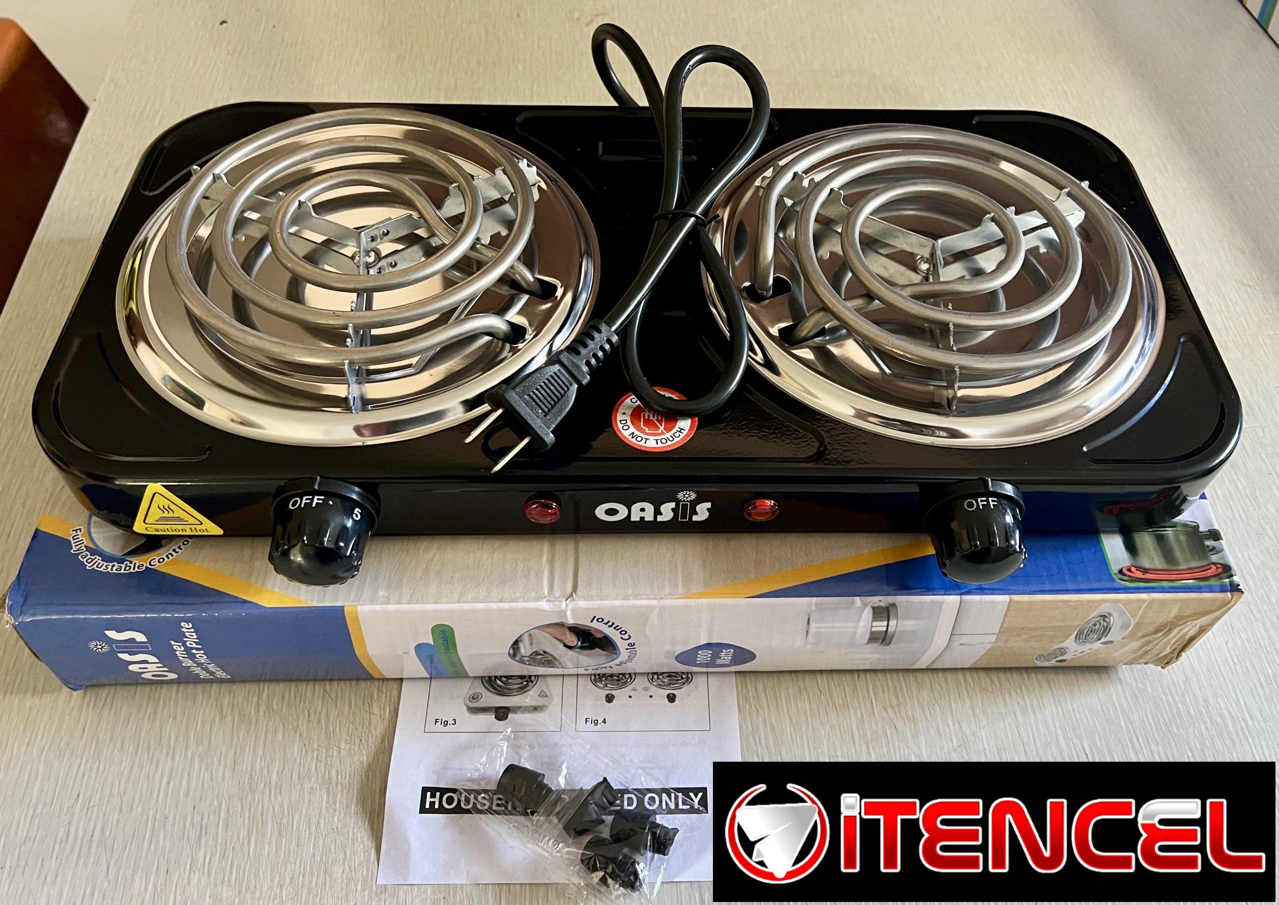 Cocinas eléctricas 1000W de dos hornillas en color negro ! New a estrenar!!!