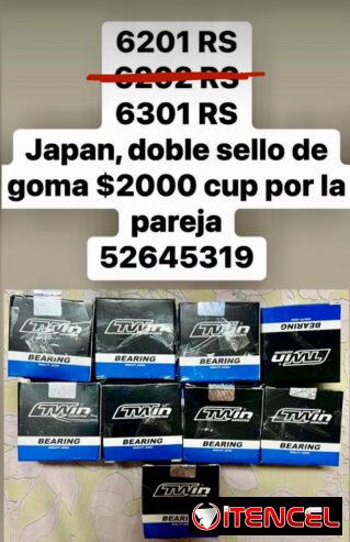6201 2RS – 6301 2RS Rodamientos tecnología Japan en su nylon sellados y en su caja !