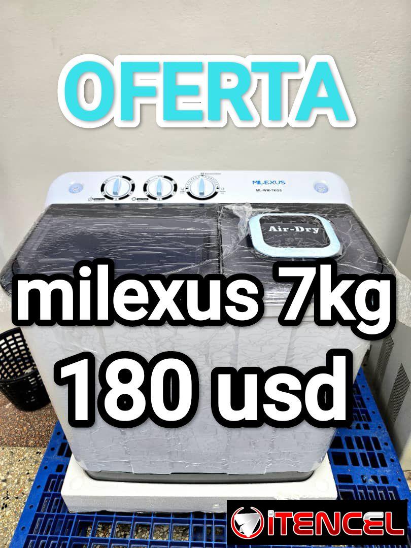 Lavadora semiautomática milexus 7kg