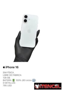 iPhone 16 de uso (buen estado)