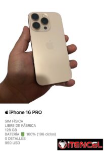 iPhone 16 PRO de uso (buen estado)