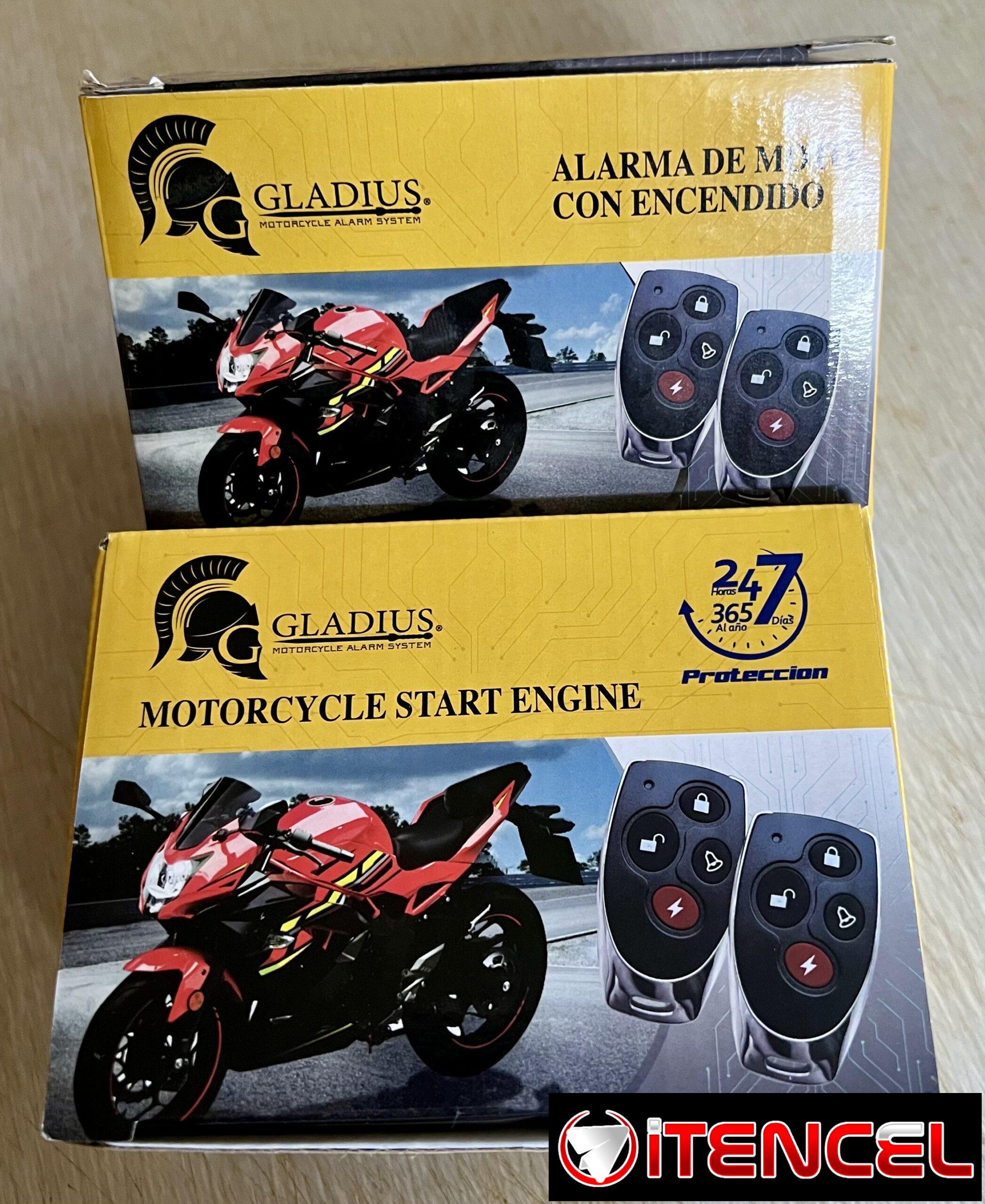 Alarmas GLADIUS para todo tipo de motos con arranque a distancia y probadas delante del cliente !!!