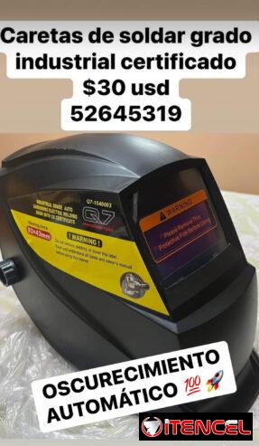 Careta de soldar certificada de oscurecimiento automático !!! de uso industrial