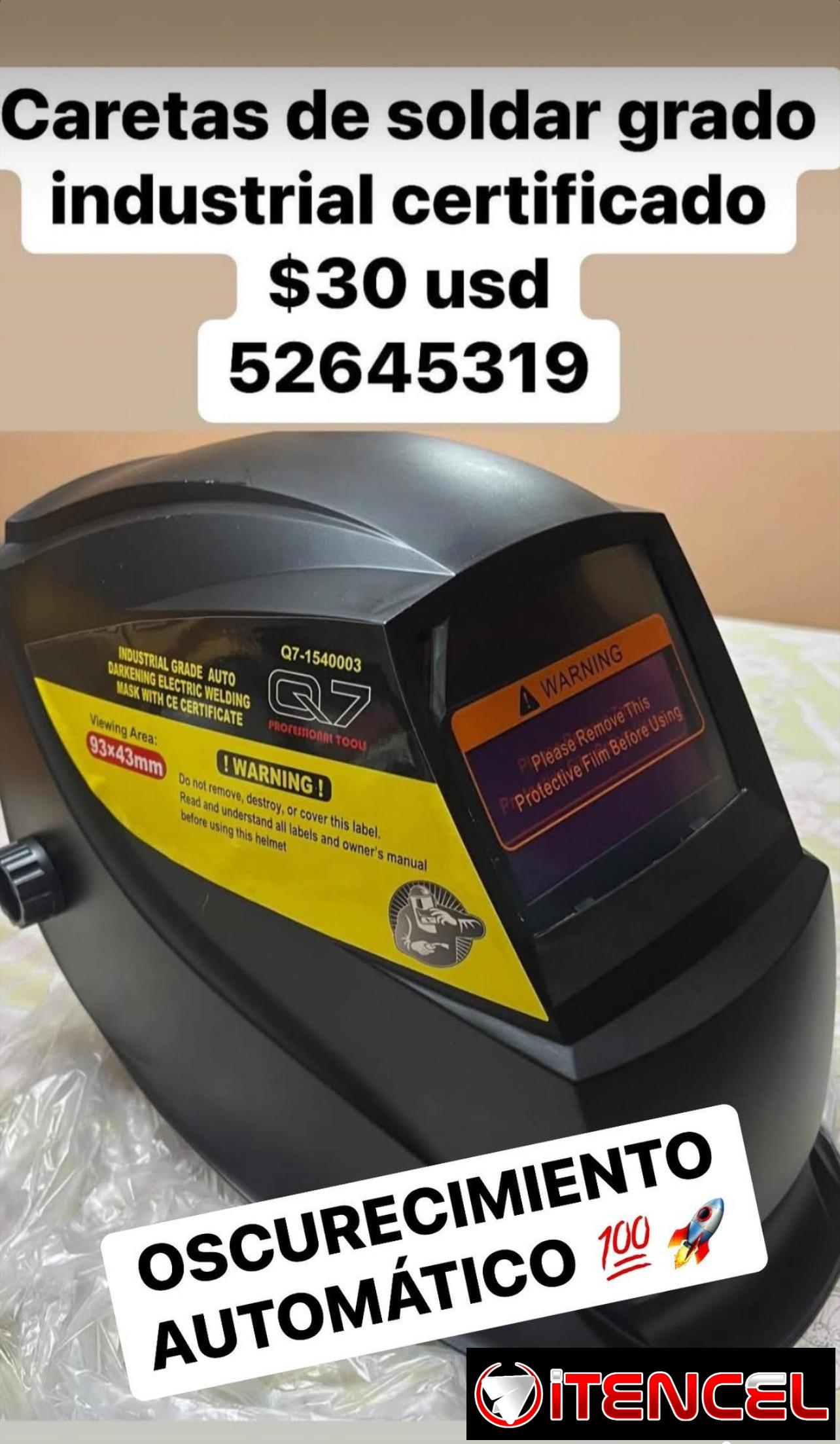 Careta de soldar certificada de oscurecimiento automático !!! de uso industrial