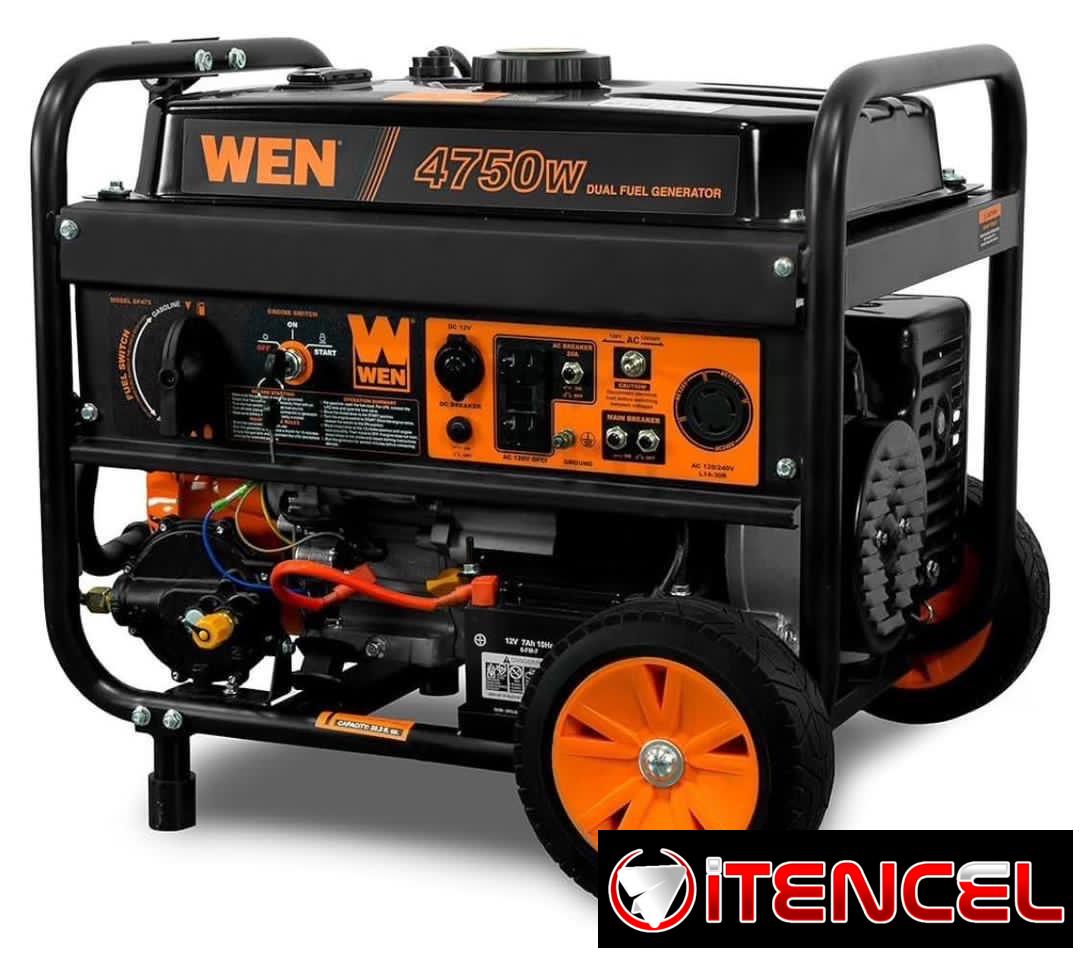 PLANTA ELECTRICA WEN 4750 W GASOLINA Y GAS de balita
