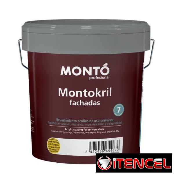 Pintura Vinil Acrilica Montokril fachada. 4 Lt