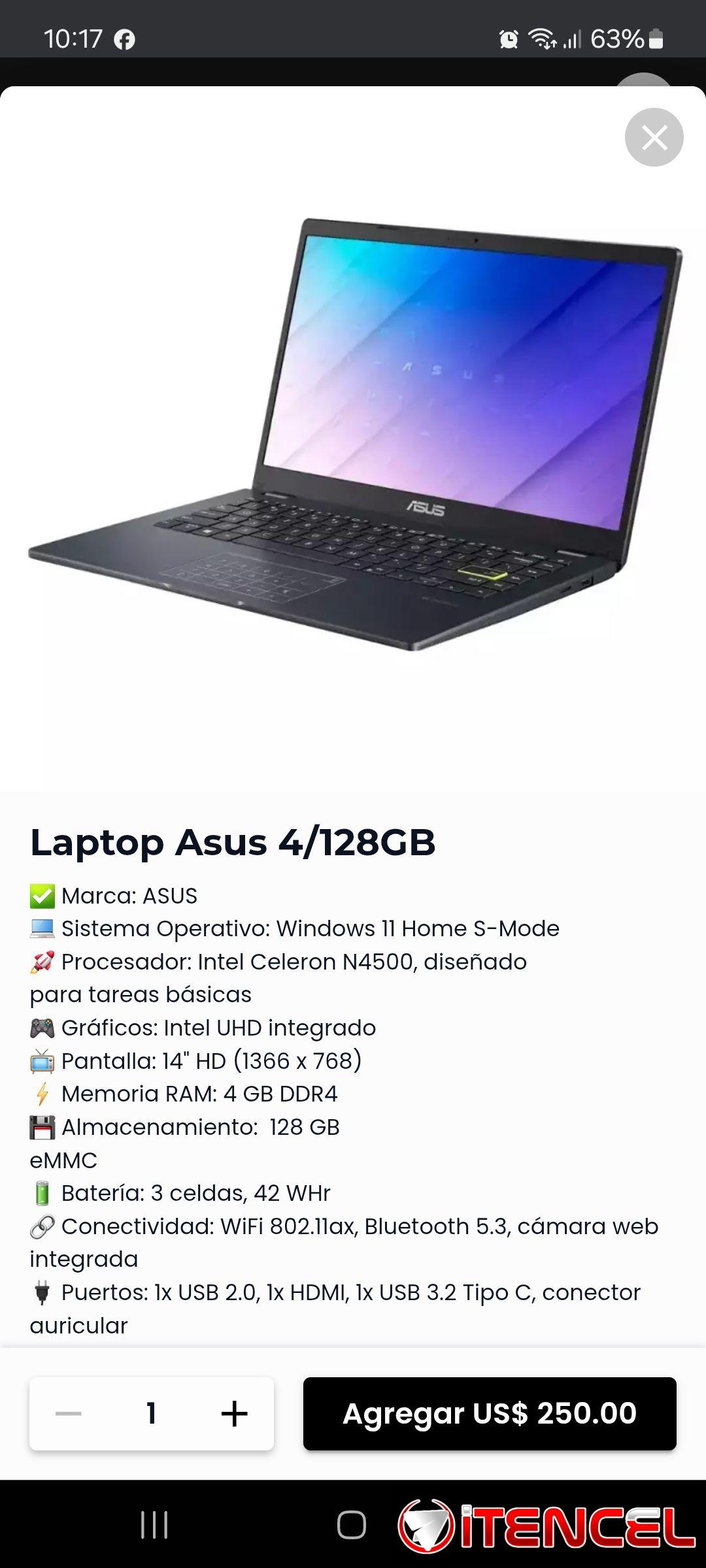 Laptop 0km en caja de varias marcas,capacidad y ram inclusive gana alta gaming. 50755485
