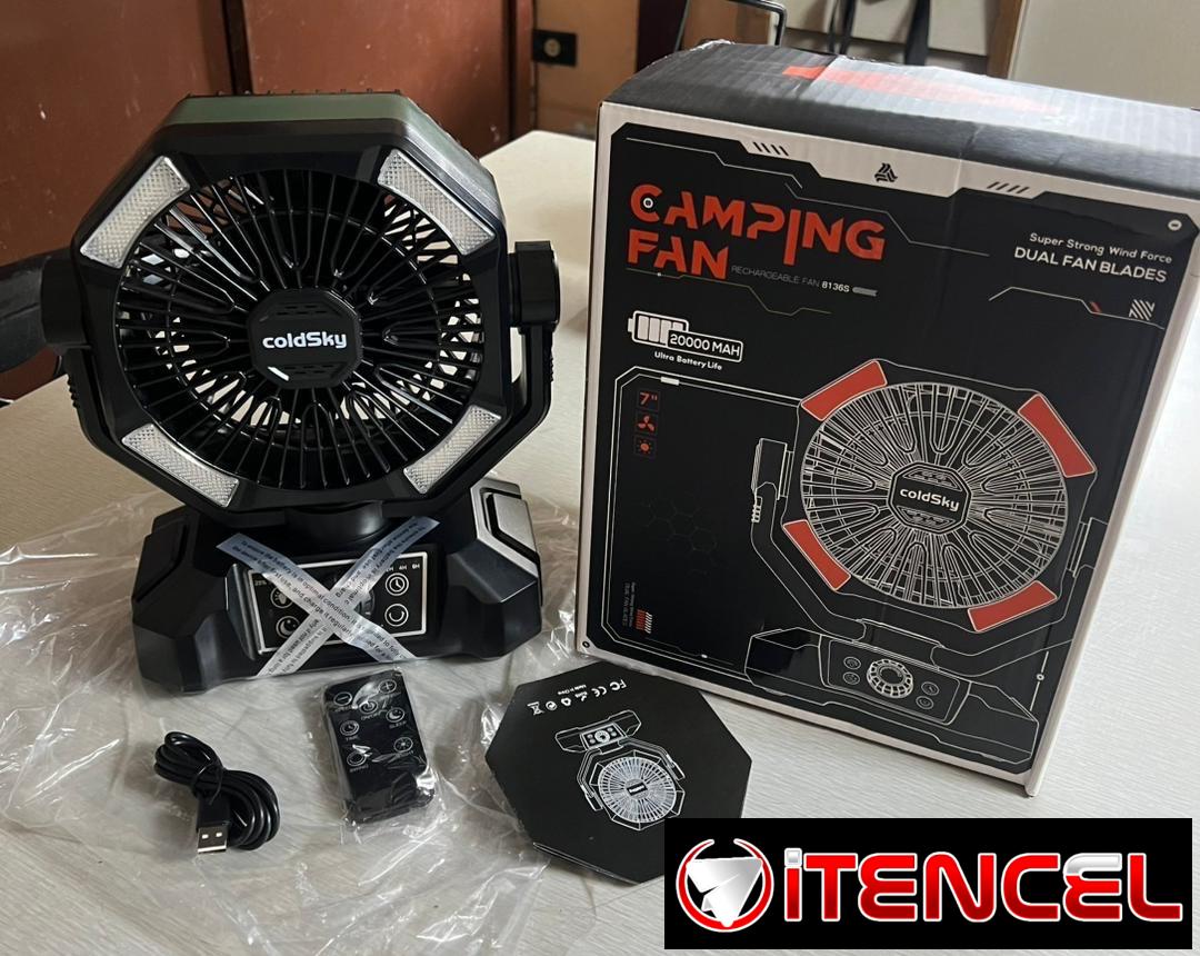 Ventilador COLDSKY 20000 mAh New en su caja Los mejores y más duraderos ! Con banco de carga para cargar el móvil y luz blanca
