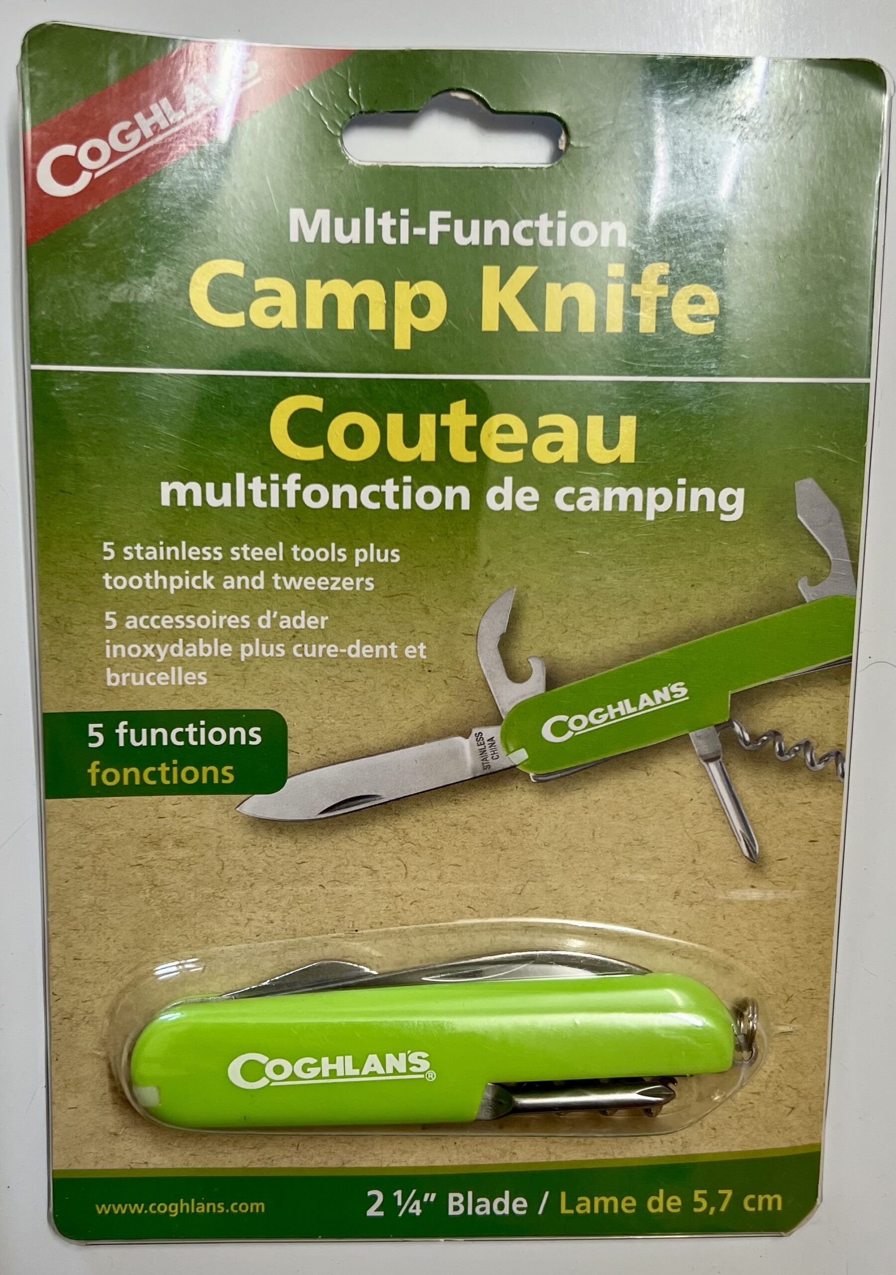 Cuchilla multifuncional de acero inoxidable con 5 funciones new en su estuche a estrenar !!!