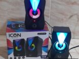 Bocinas RGB para PC con control de volumen y salida Jack 3.5mm y USB
