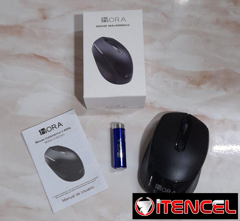 Mouse Inalámbrico 1Hora + Pila y Recargable RGB con diseño ergonómico y sensibilidad de 1600DPI