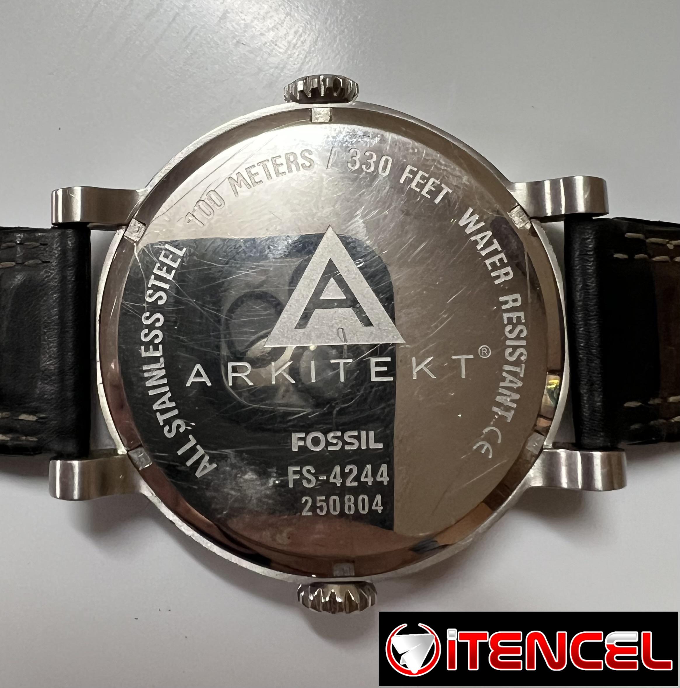 Reloj de pulsera marca FOSSIL FS4244, analógico, Dual time, 51mm, caja de acero inoxidable, water resistente 100 metros