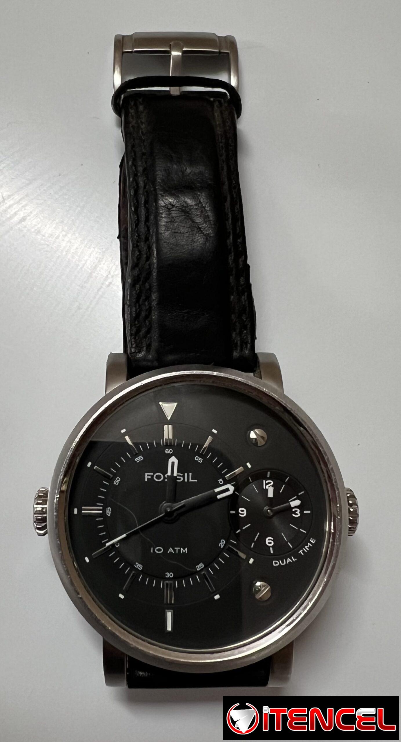 Reloj de pulsera marca FOSSIL FS4244, analógico, Dual time, 51mm, caja de acero inoxidable, water resistente 100 metros