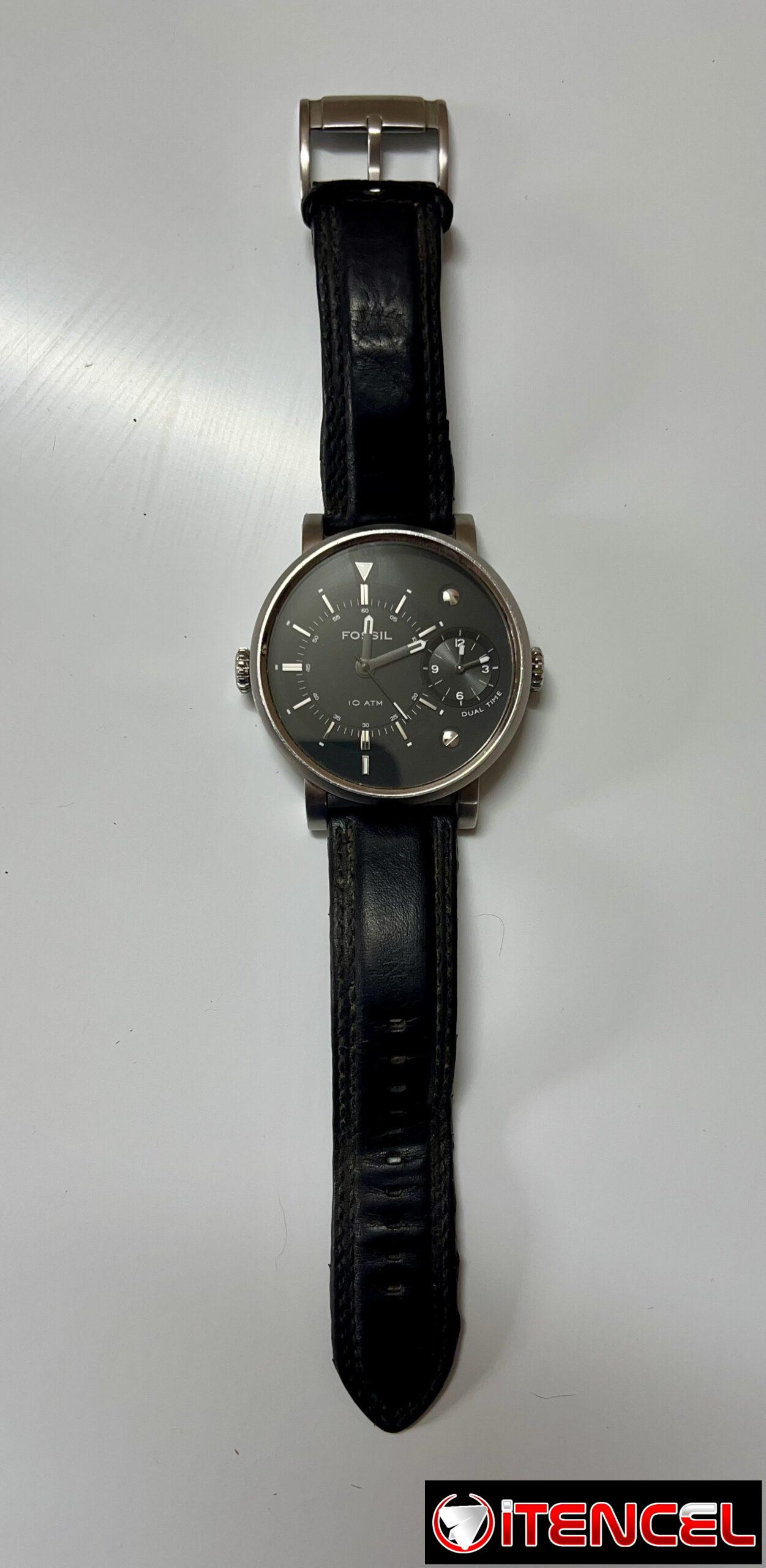 Reloj de pulsera marca FOSSIL FS4244, analógico, Dual time, 51mm, caja de acero inoxidable, water resistente 100 metros