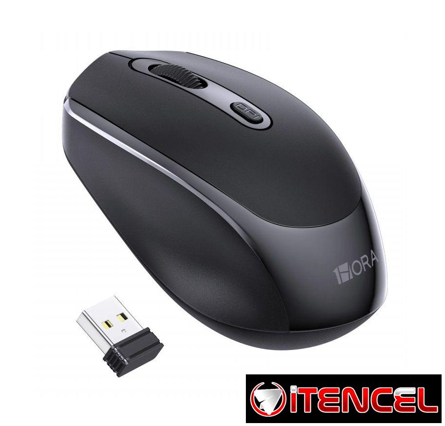 Mouse Inalámbrico 1Hora + Pila y Recargable RGB con diseño ergonómico y sensibilidad de 1600DPI