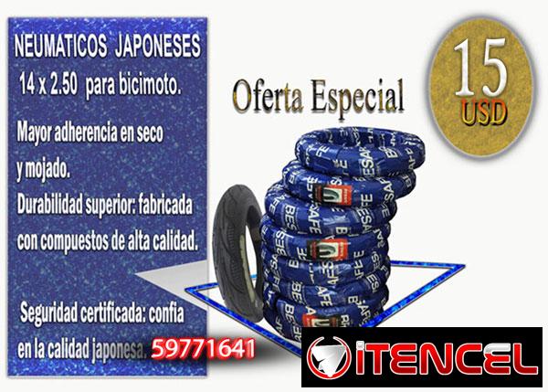 Neumáticos económicos y confiables para Motos SEYOUN y BESAFE con 8 capas y sertificadas, fabricacion japonesa.