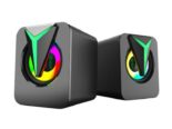 Bocinas RGB para PC con control de volumen y salida Jack 3.5mm y USB