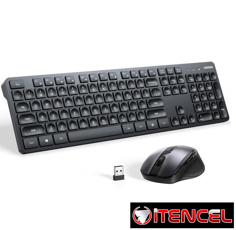 Kit Teclado y Mouse inalámbrico con receptor USB y sistema multi-key