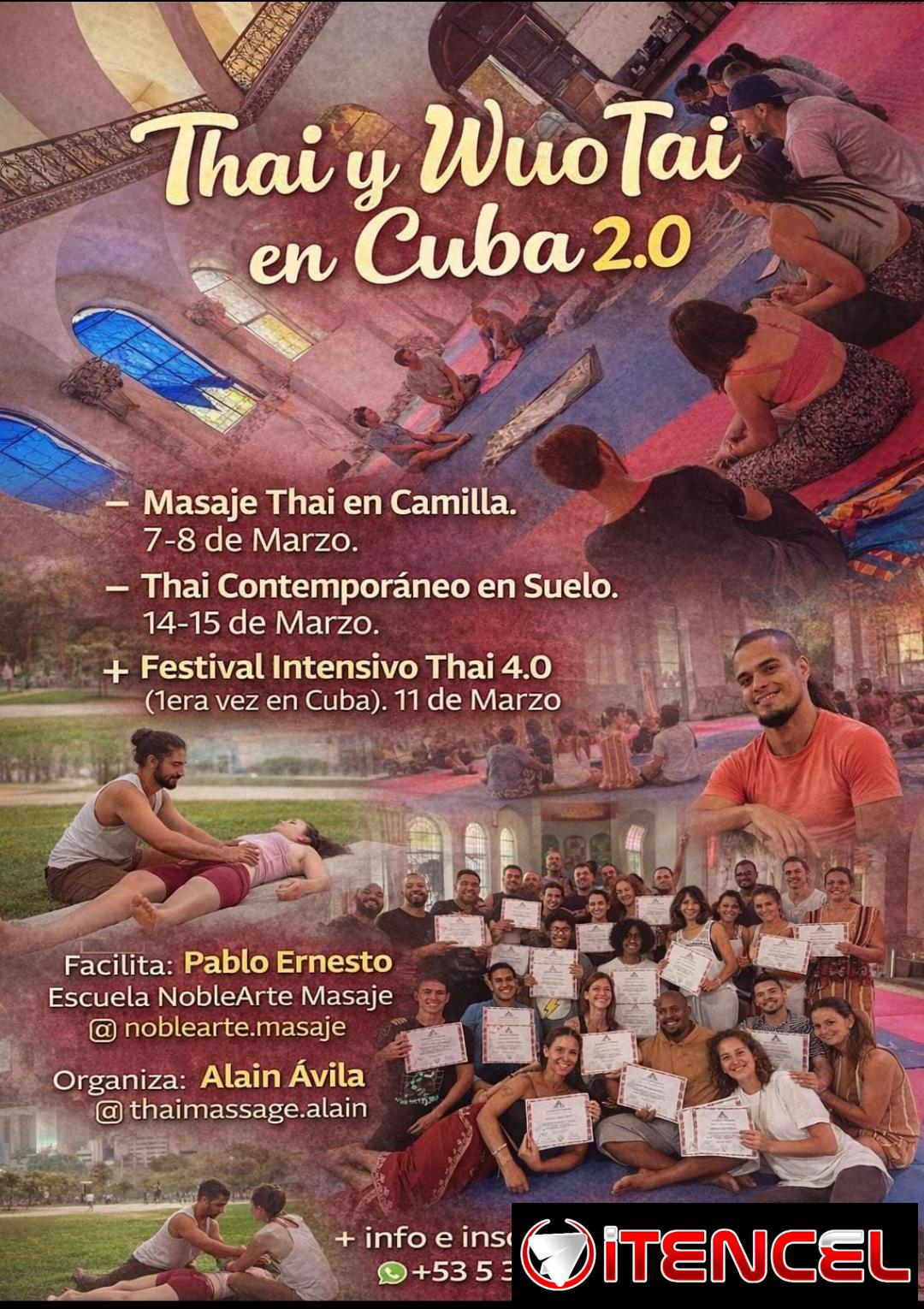 +53 53461909 Curso internacional de Masaje Tailandés para piso (futón) y camilla con el profesor chileno Pablo Ernesto