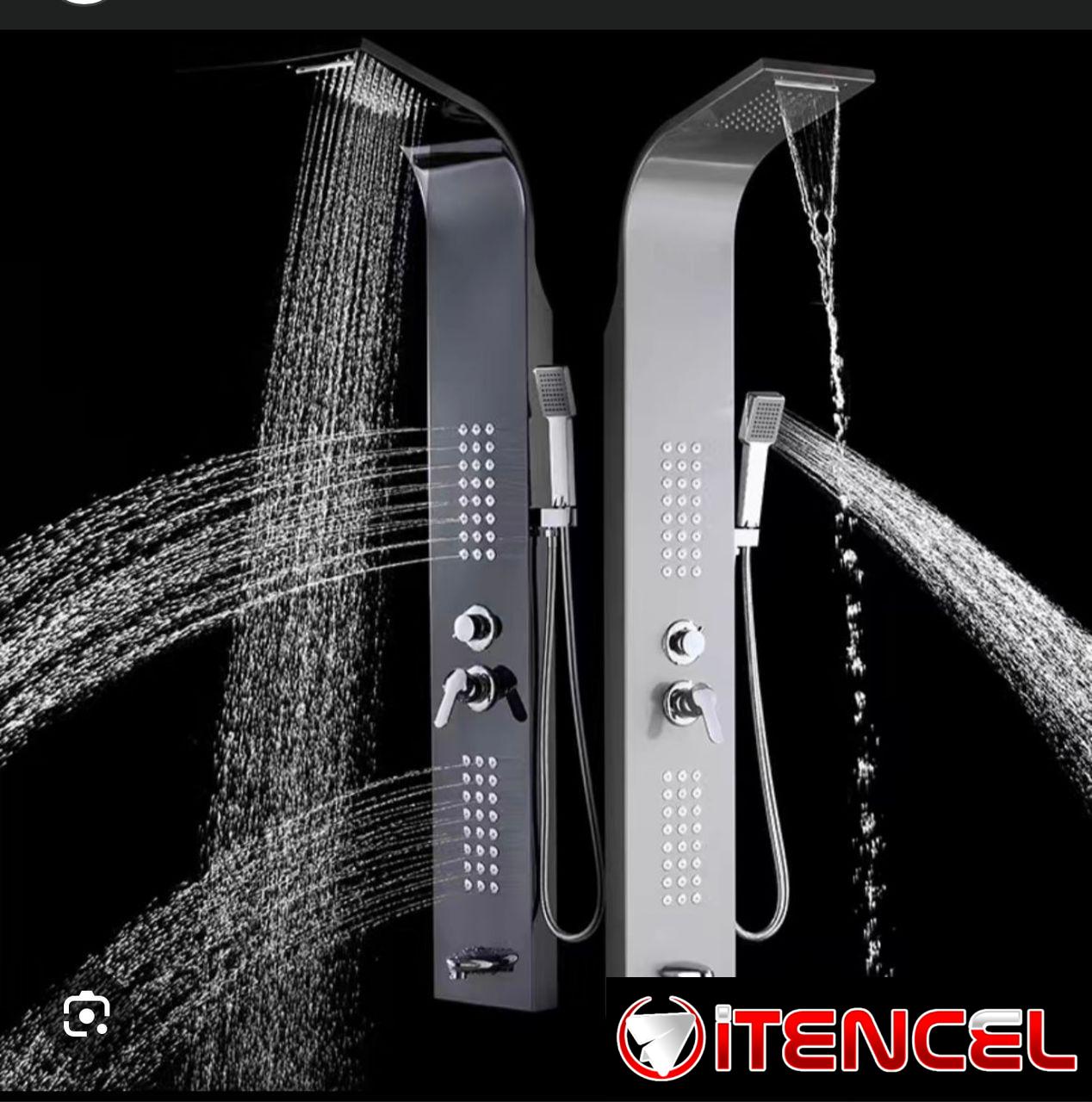 Juegos de baño, duchas de hidromasaje, duchas torres con varias tiros de agua