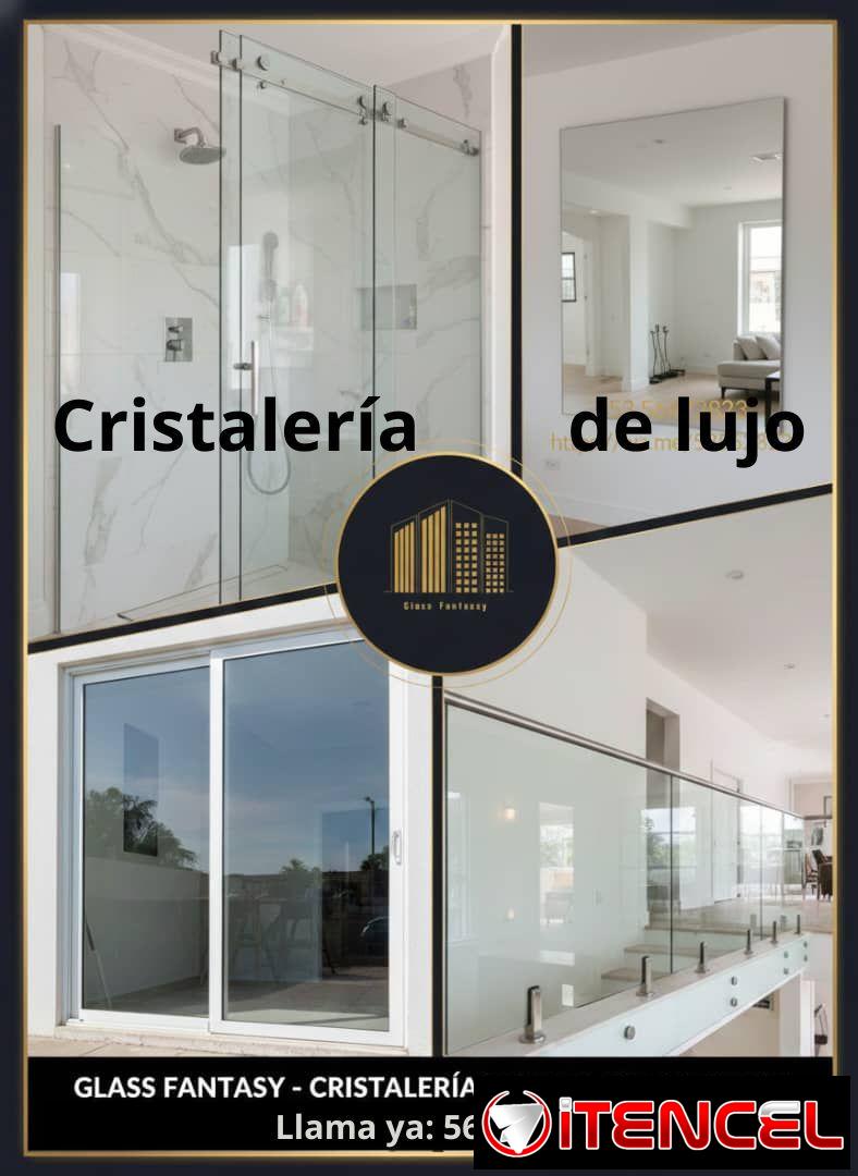 Cristalería de lujo( Mamparas, barandas, espejos montados al aire, puertas fijas, diseño de baños)