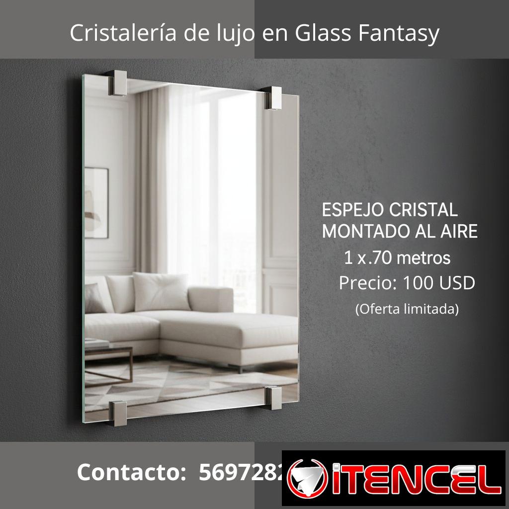 Espejo montado al aire, 1x.70 por 100 USD, súper oferta