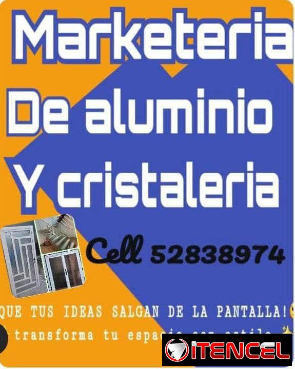 Marketeria de aluminio y cristalería