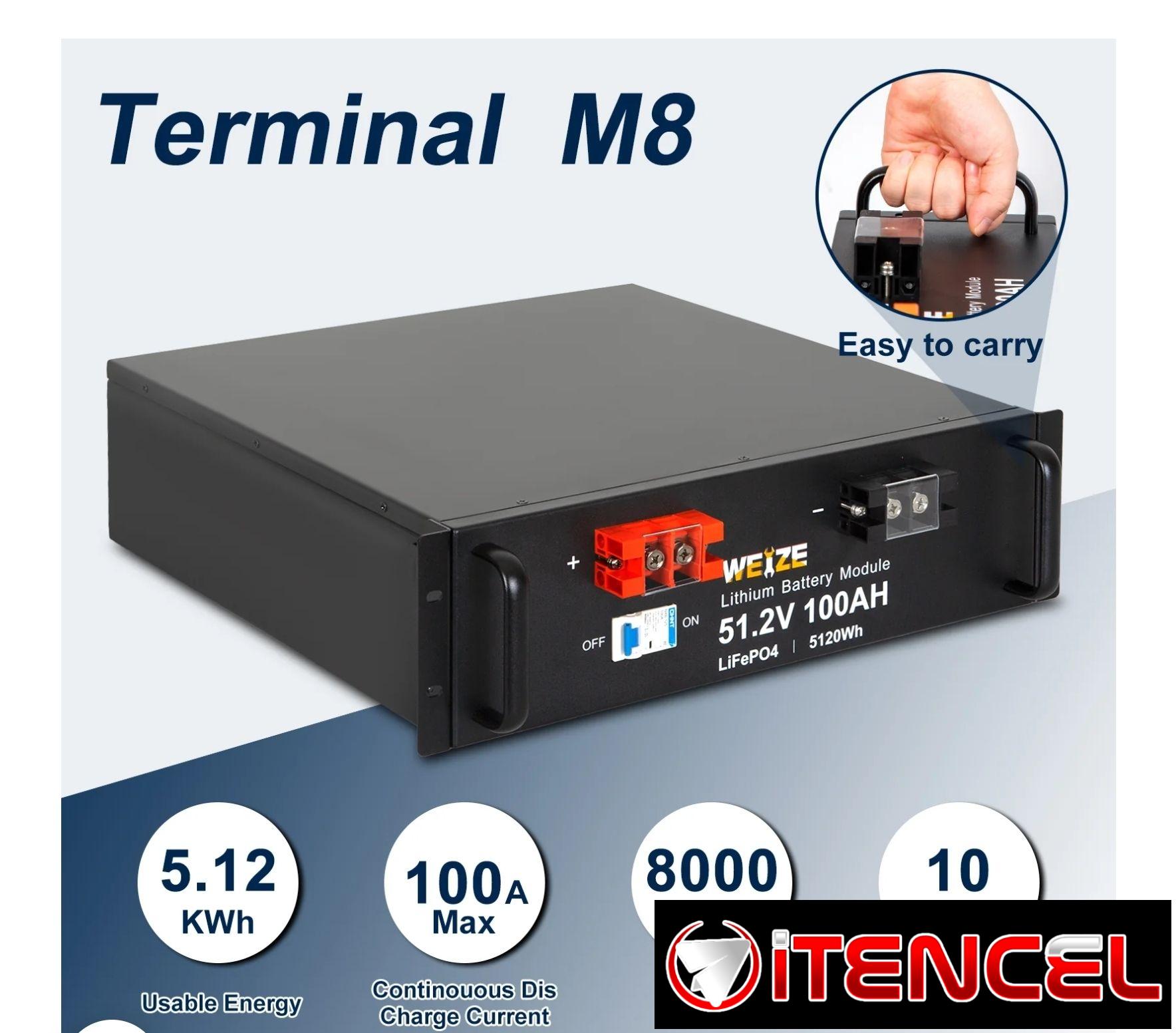 🔋⚡ Batería de Litio 48V / 51.2V 🔥 5120Wh Alta Potencia 💪