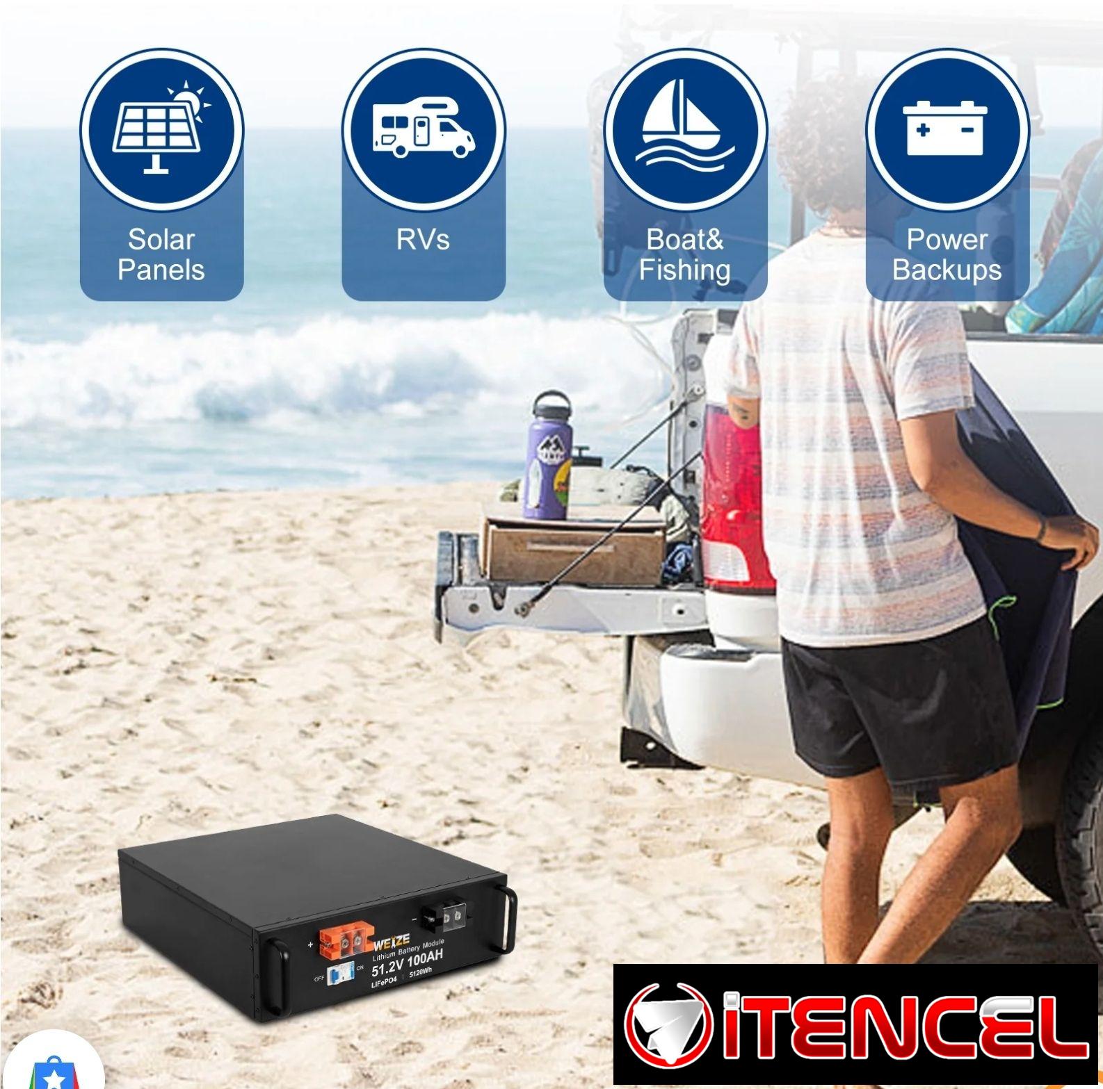 🔋⚡ Batería de Litio 48V / 51.2V 🔥 5120Wh Alta Potencia 💪