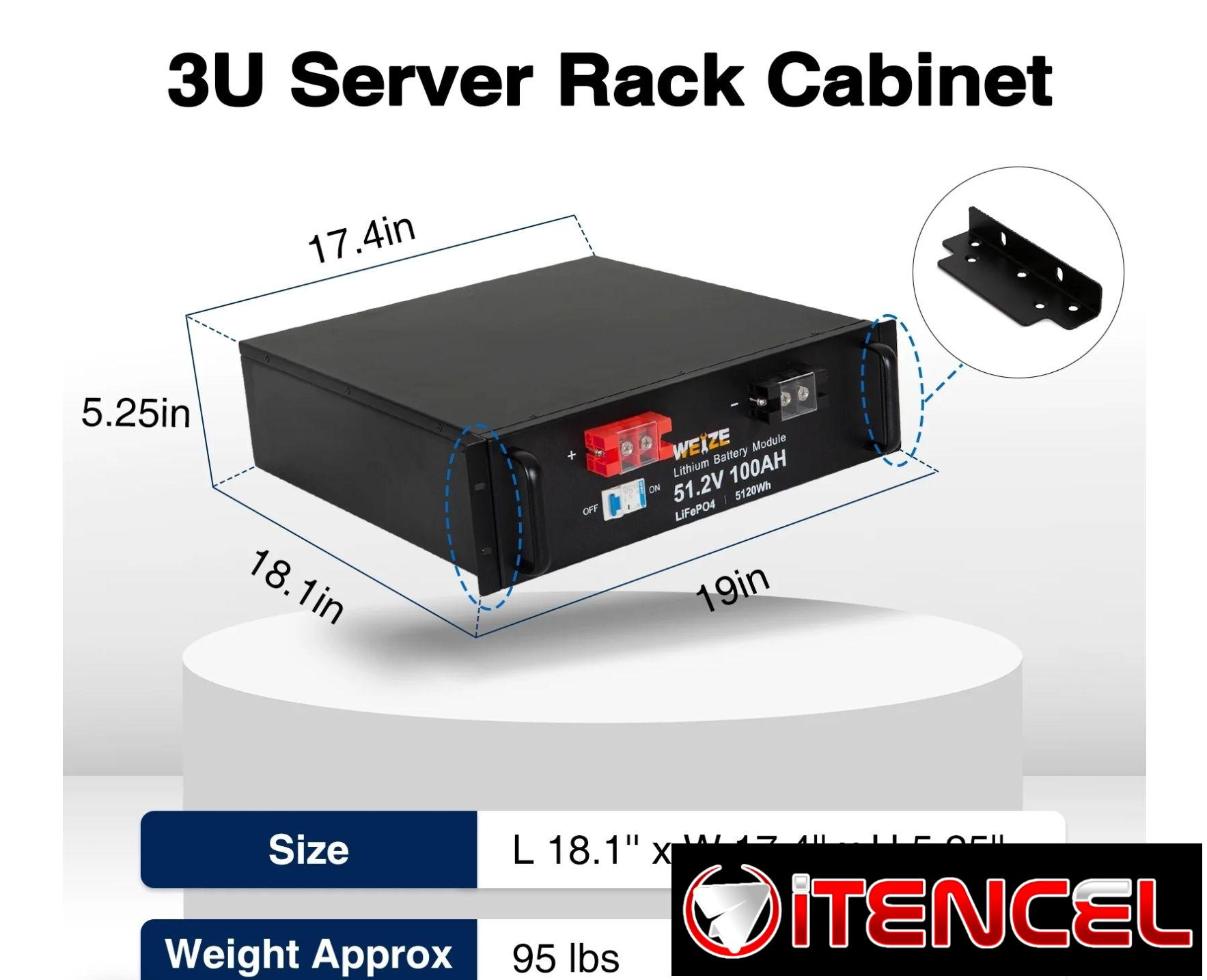 🔋⚡ Batería de Litio 48V / 51.2V 🔥 5120Wh Alta Potencia 💪