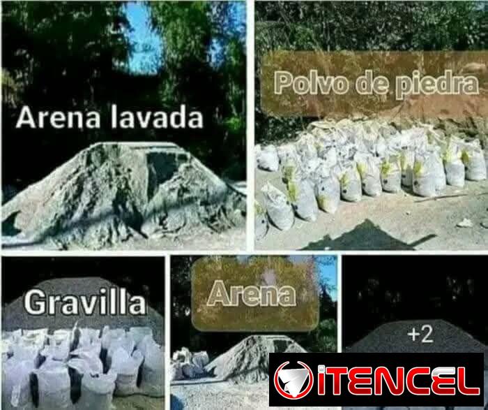 Arena polvo de piedra y gravilla