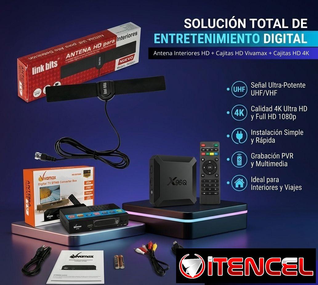 Antenas y cajitas HD y 4k