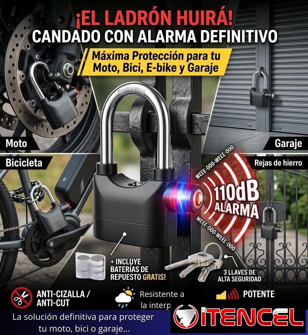 Candados antirrobos con alarma