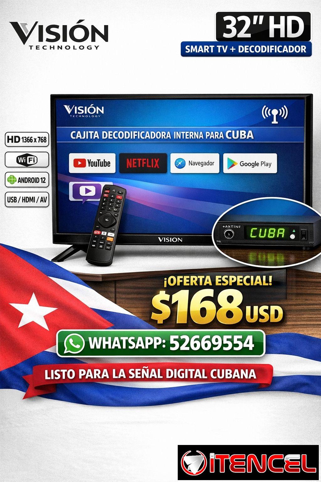 TV de 32 pulgadas con Cajita Descoficadora. Estamos en WhatsApp 52669554