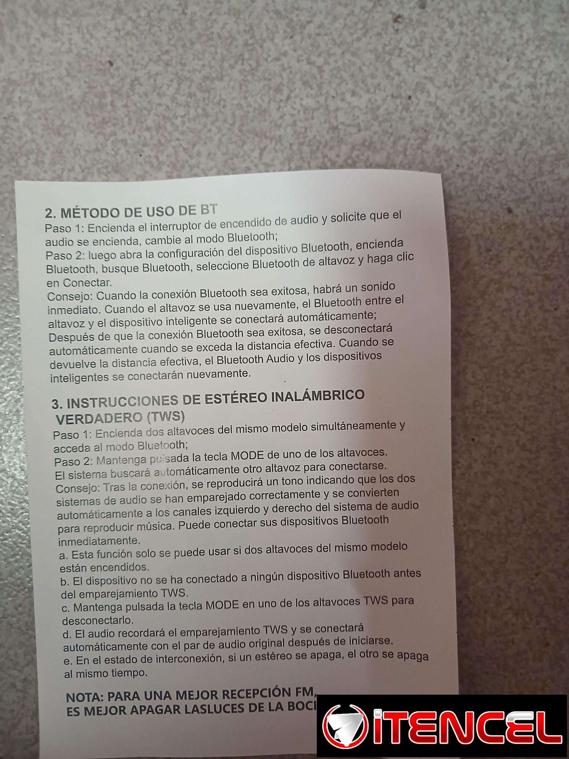 BOCINA GRANDE MARCA BRAVOKING, MODELO CS-8309