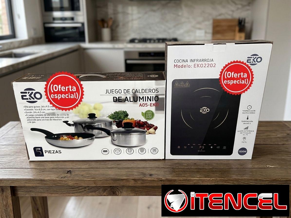 – 1 cocina infraroja 1500 w – 1 set de cocina de induccion