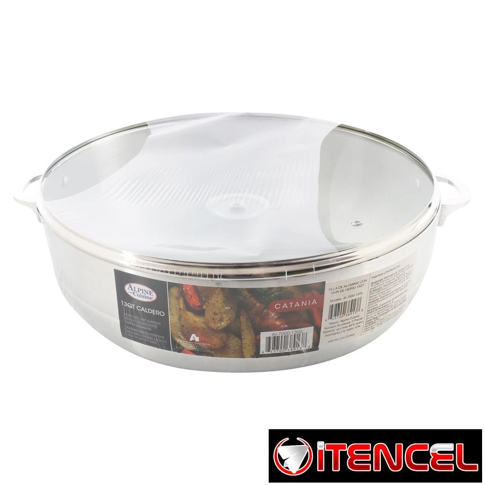 Olla de aluminio con tapa 🍲🔥 Precio: 30 USD