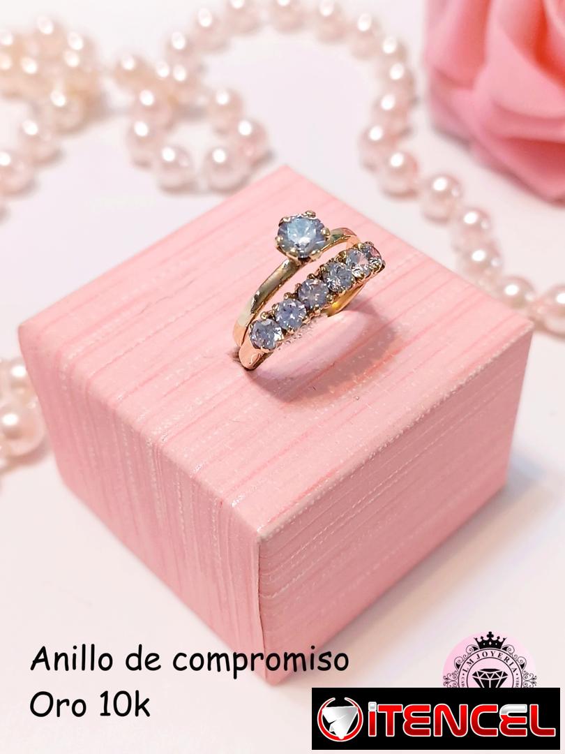 Anillos de compromiso Oro 10k. LM joyería.