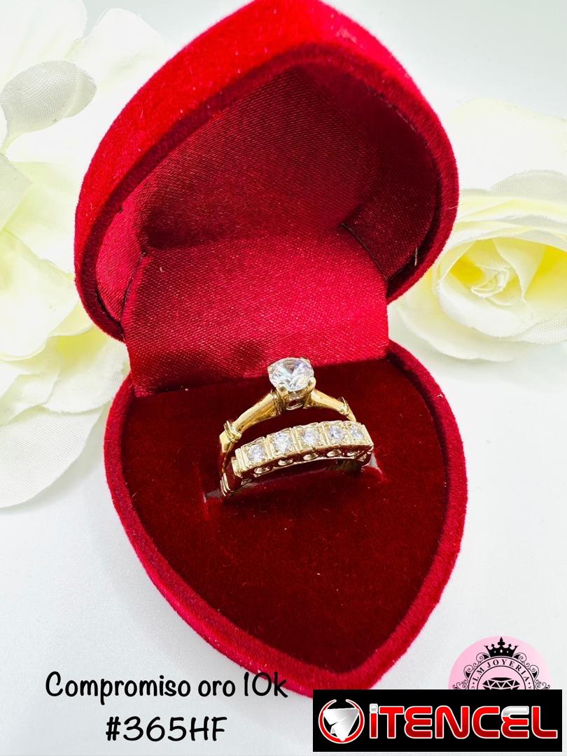Anillos de compromiso Oro 10k. LM joyería.