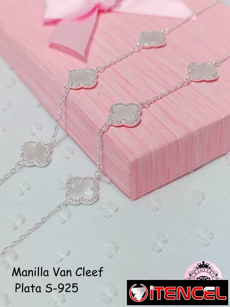 Manillas Van Cleef en Plata S-925. LM joyería. Garantía y comprobante de venta