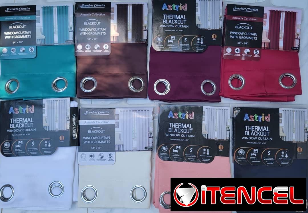 Cortinas Blackout. Juego de dos paños. Excelente tejido