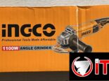 Amoladora angular INGCO 110 volt y 1100 watt para uso profesional