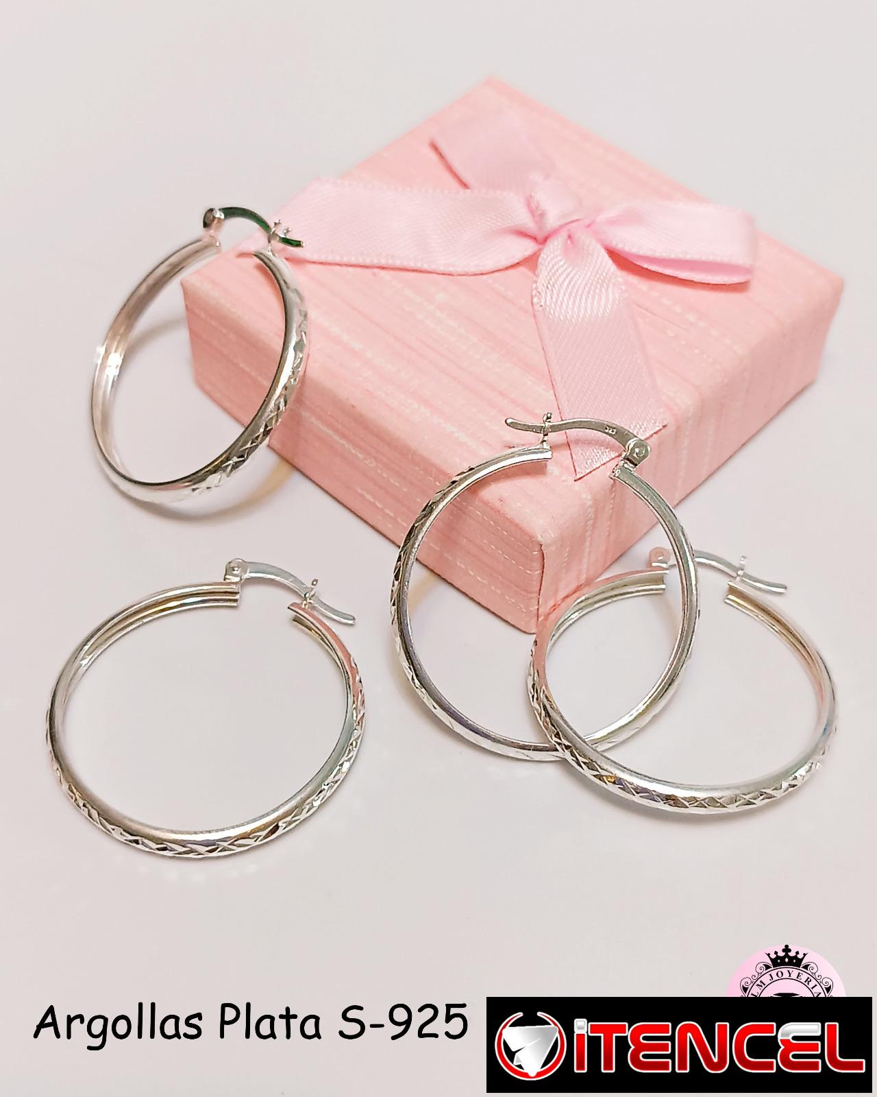 Argollas de Plata S-925. LM joyería.