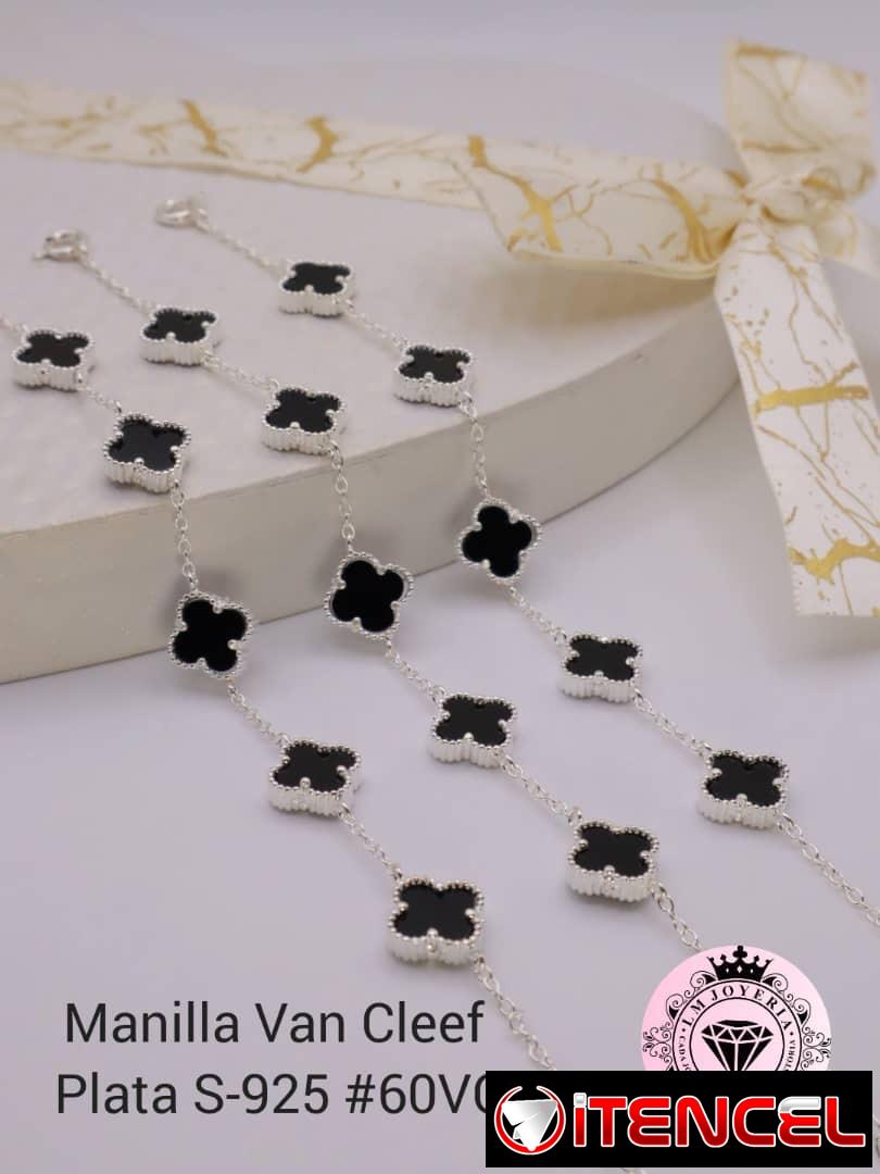 Manillas Van Cleef en Plata S-925. LM joyería. Garantía y comprobante de venta