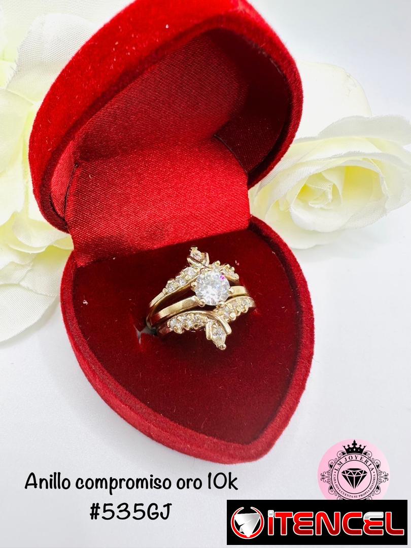 Anillos de compromiso Oro 10k. LM joyería.