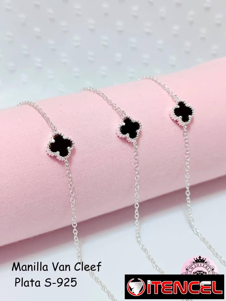 Manillas Van Cleef en Plata S-925. LM joyería. Garantía y comprobante de venta