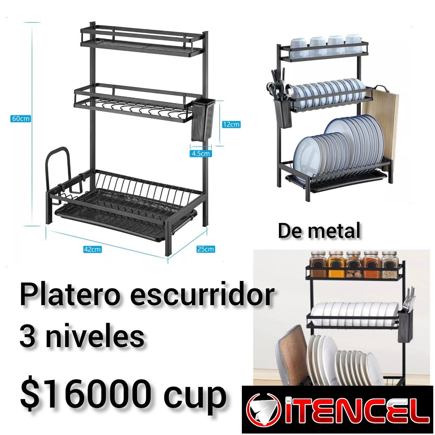 🍽️Plateros metálicos de 2 niveles 🏷️$13 000