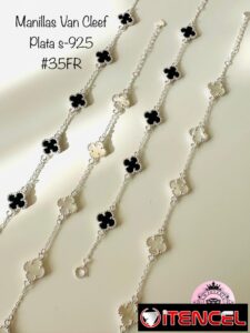 Manillas Van Cleef en Plata S-925. LM joyería. Garantía y comprobante de venta
