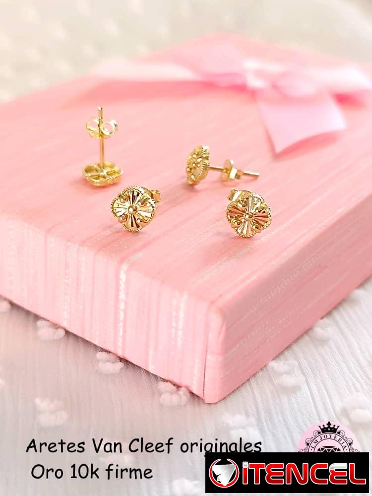 Aretes originales Oro10k. LM joyería. Van Cleef, Nuditos y otros