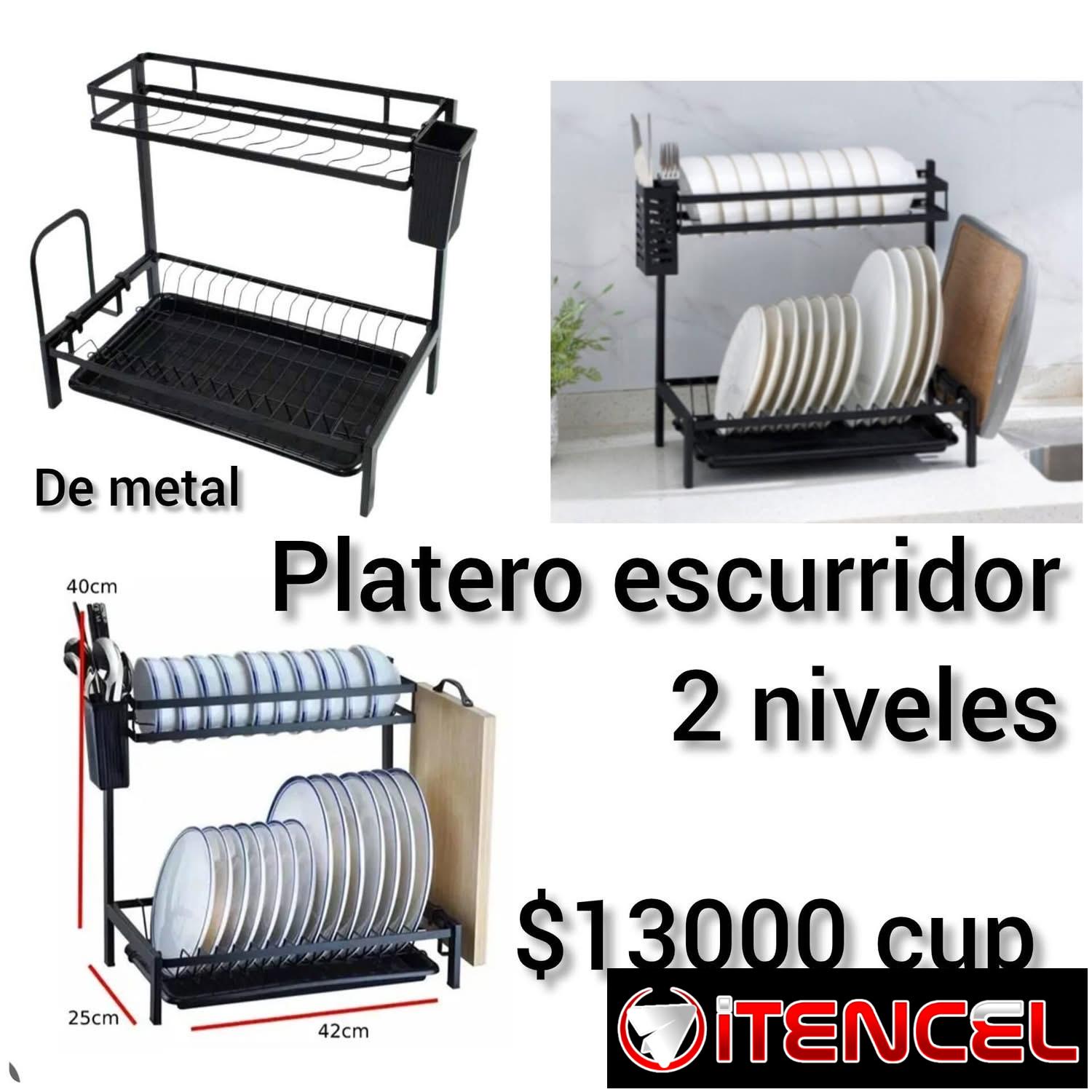 🍽️Plateros metálicos de 2 niveles 🏷️$13 000